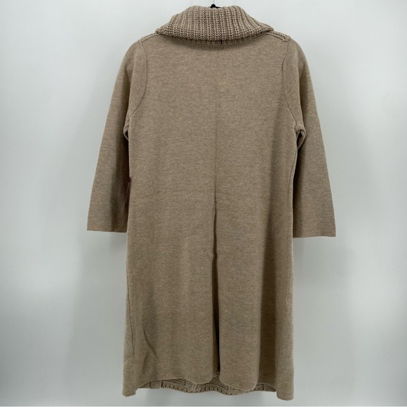 Vince Camuto Knit Dress Tan Oat Knit Cowl Neck S New - Picture 5 of 7